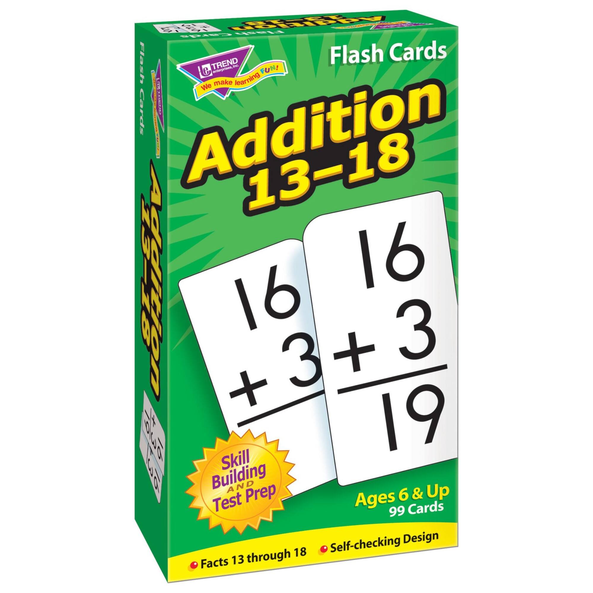 Trend Enterprises® Addition 13-18 Skill Drill Flash Cards